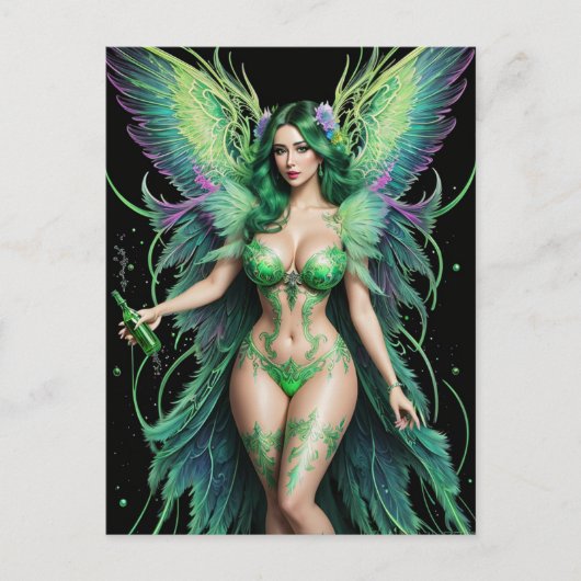 Absinthe Green Fairy Briefkaart (Voorkant)