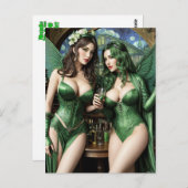 Absinthe Green Fairy Briefkaart (Voorkant / Achterkant)