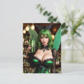 Absinthe Green Fairy Briefkaart (Staand voorkant)