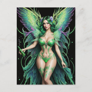 Absinthe Green Fairy Carte postale