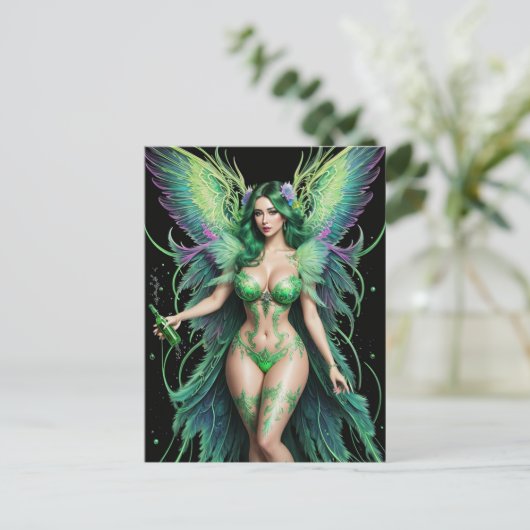 Absinthe Green Fairy Carte postale (Debout devant)
