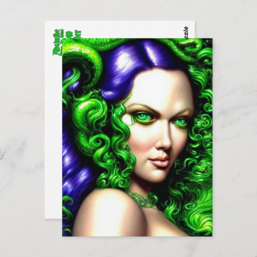 Absinthe Green Fairy Carte postale (Devant / Derrière)