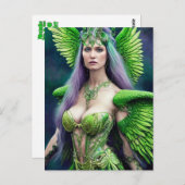 Absinthe Green Fairy Carte postale (Devant / Derrière)