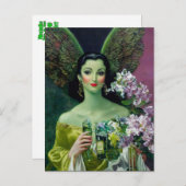 Absinthe Green Fairy Carte postale (Devant / Derrière)