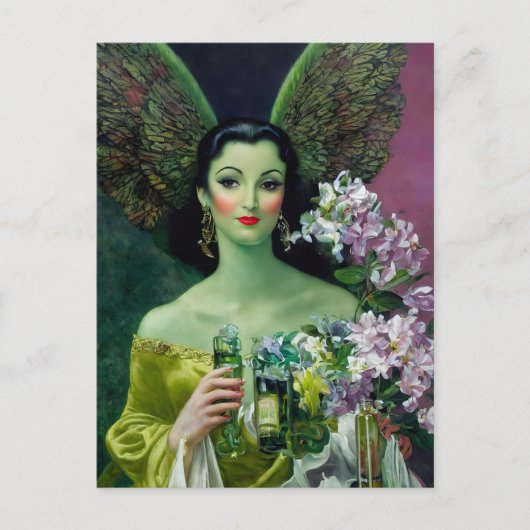 Absinthe Green Fairy Carte postale (Devant)