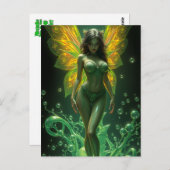 Absinthe Green Fairy Carte postale (Devant / Derrière)