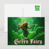 Absinthe Green Fairy Carte postale (Devant / Derrière)