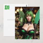 Absinthe Green Fairy Carte postale (Devant / Derrière)