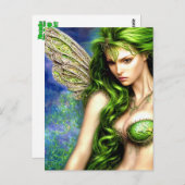 Absinthe Green Fairy Carte postale (Devant / Derrière)