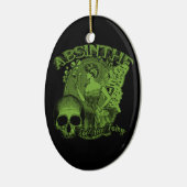 Absinthe Green Fairy Lady Keramisch Ornament (Links)