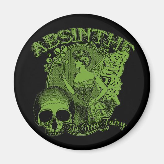 Absinthe Green Fairy Lady Magneet (Voorkant)