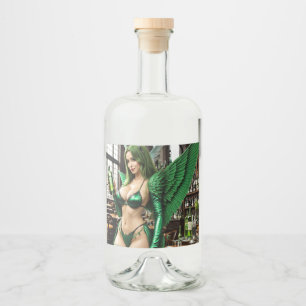 Absinthe Green Fairy Likeurfles Etiket