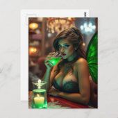 Absinthe Green Fairy Poster Briefkaart (Voorkant / Achterkant)