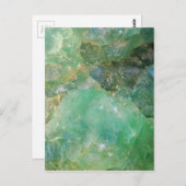 Absinthe Green Quartz Crystal Briefkaart (Voorkant / Achterkant)