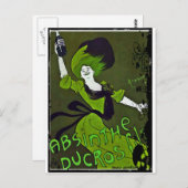 Absinthe in Green Briefkaart (Voorkant / Achterkant)