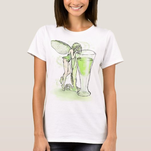 Absinthe La Fee verte faire with Glass (geen tekst T-shirt (Voorkant)
