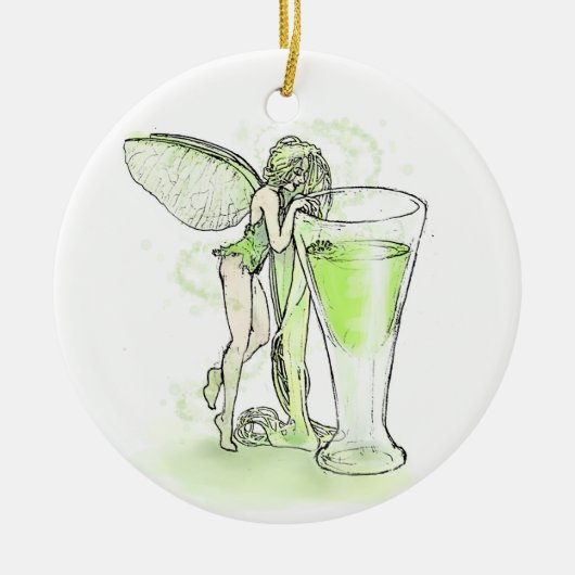 Absinthe La Fee verte faire with Glass Keramisch Ornament (Voorkant)