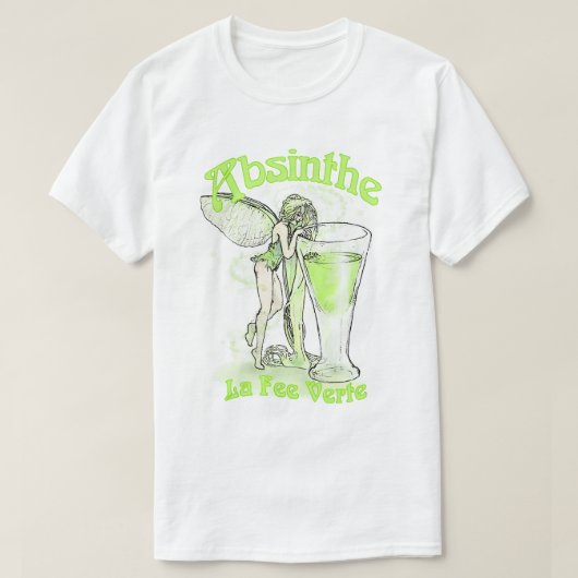 Absinthe La Fee verte faire with Glass T-shirt (Design voorkant)