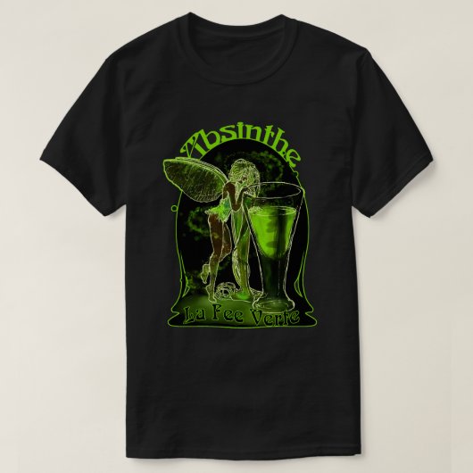 Absinthe La Fee verte faire with Glass T-shirt (Design voorkant)