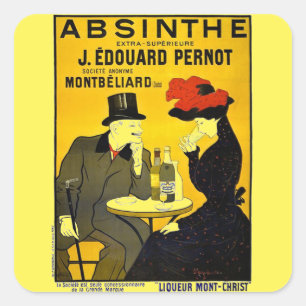 Absinthe Leonetto Cappiello  reclame Vierkante Sticker