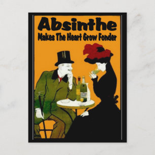 Absinthe MAkes the Heart Grow Fonder Briefkaart