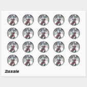 Absinthe Now Fairy Fade to Black Round Stickers (Feuille)