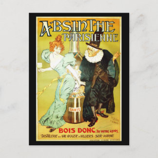 Absinthe parisienne briefkaart
