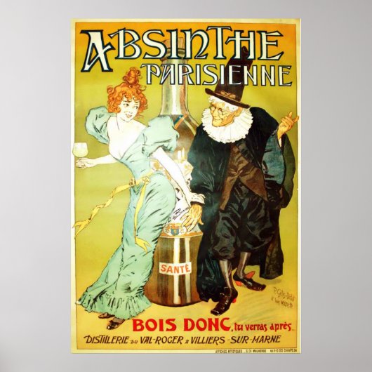 Absinthe Parisienne Poster (Voorkant)
