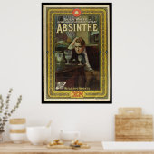 Absinthe playbill vintage play advertentie poster (Keuken)