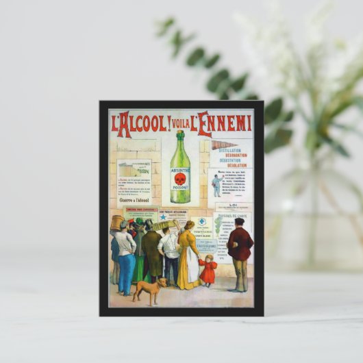 Absinthe Poison Briefkaart (Staand voorkant)