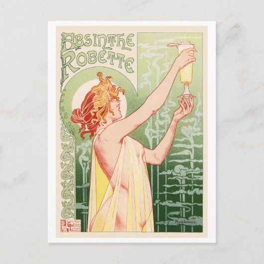 Absinthe Robette - Alcohol Vintage Poster Briefkaart (Voorkant)