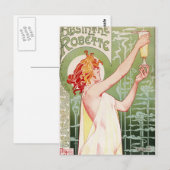 Absinthe Robette Briefkaart (Voorkant / Achterkant)