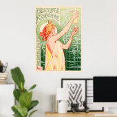 Absinthe Robette Par Alphonse Mucha Poster vintage (Bureau à domicile)