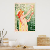 Absinthe Robette Par Alphonse Mucha Poster vintage (Cuisine)