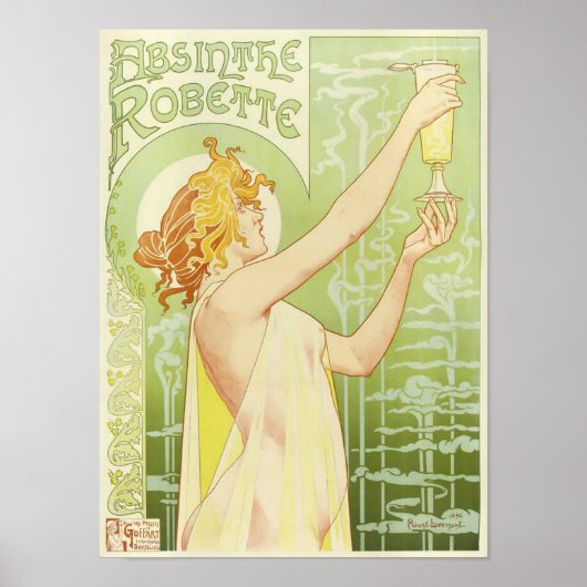 Absinthe Robette, Privat-Livemont Fine Art Poster (Voorkant)