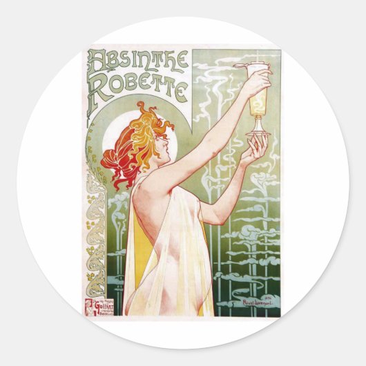 Absinthe Robette Ronde Sticker (Voorkant)