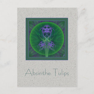 Absinthe Tulips Mandala Briefkaart