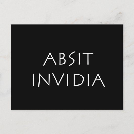 Absit invidia briefkaart (Voorkant)