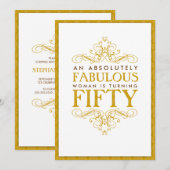 Absolument fabuleux 50e anniversaire Invitation à (Devant / Derrière)