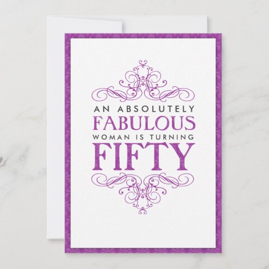 Absolument fabuleux 50e anniversaire Invitation à (Devant)