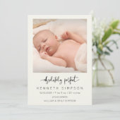 Absolument Parfait Photo Faire-part de naissance b (Debout devant)