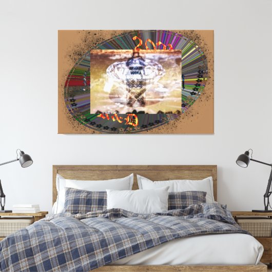 Absolut Vodka Canvas Afdruk (Insitu (Slaapkamer))