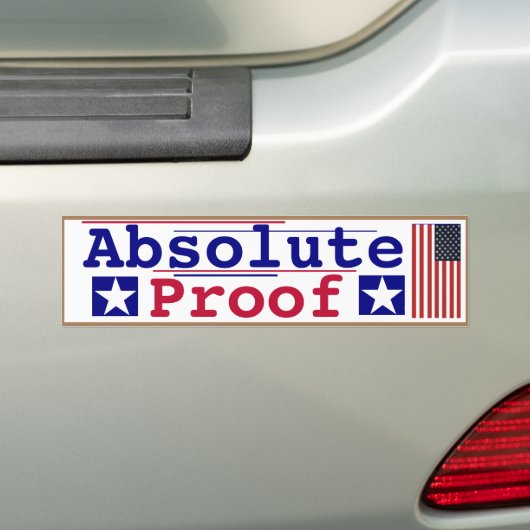 Absolute Bewijs Bumpersticker (Op auto)