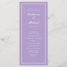 Absolute Classic Script Lavender Wedding Programma