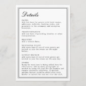 Absolute Classic Script Zwart en Wit Uitnodigen Programma (Voorkant)