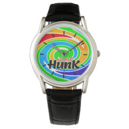 Absolute hunk Rainbow kleurde wervelkolom Horloge