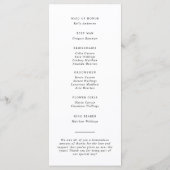 Absolute Klassiek Script Peachy Pink Wedding Programma (Achterkant)