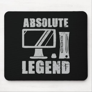 Absolute Legend Funny Video Game Player Citaat Pc Muismat