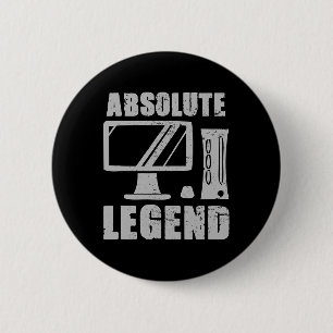 Absolute Legende Grappige videogame-speler citaat Ronde Button 5,7 Cm