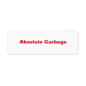 Absolute vuilnislabels etiket (Voorkant)